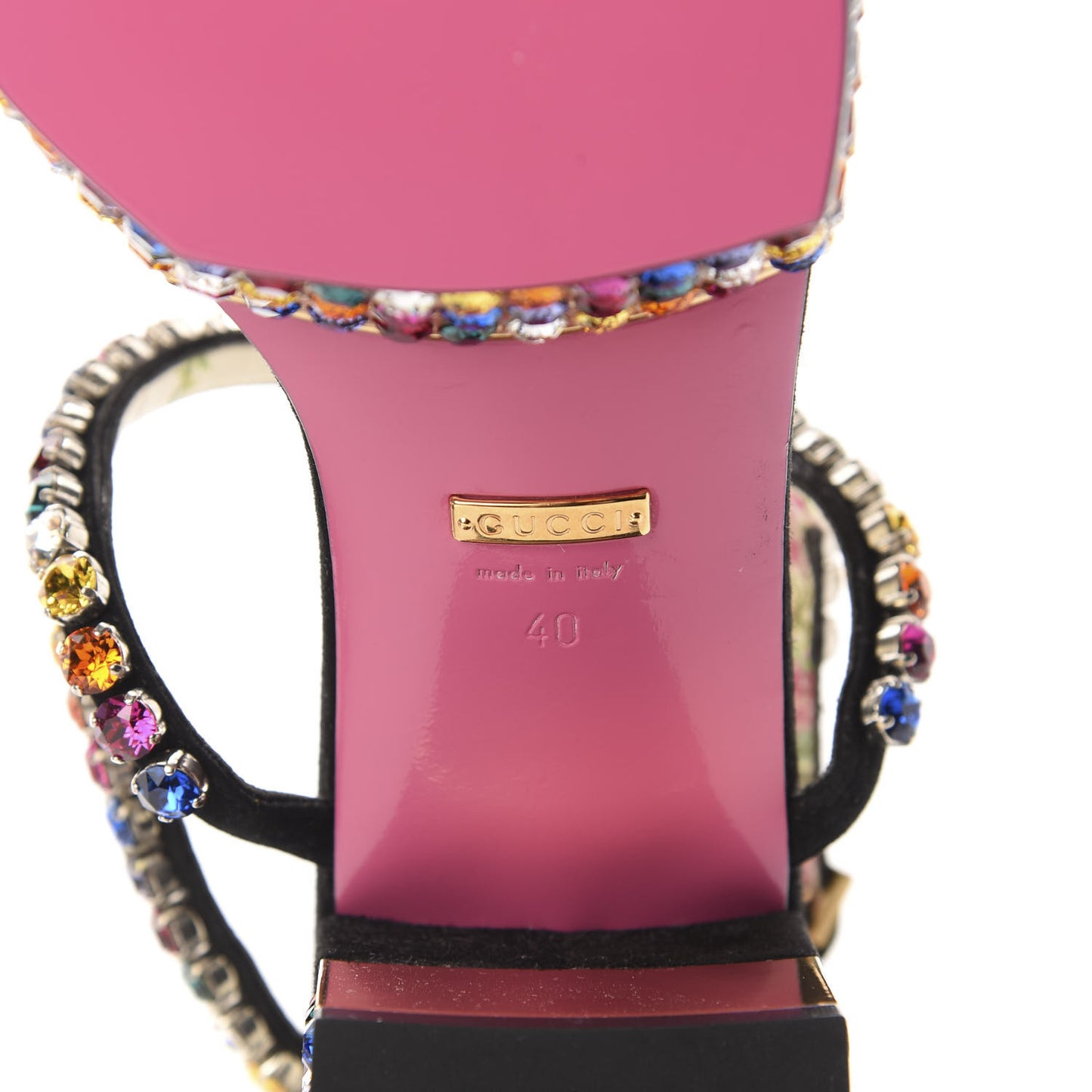 Kid Scamosciato Crystal Mira Platform Sandals 40 Multicolor