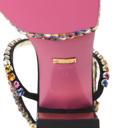 Gucci Kid Scamosciato Crystal Mira Platform Sandals 40 Multicolor 10 of 11