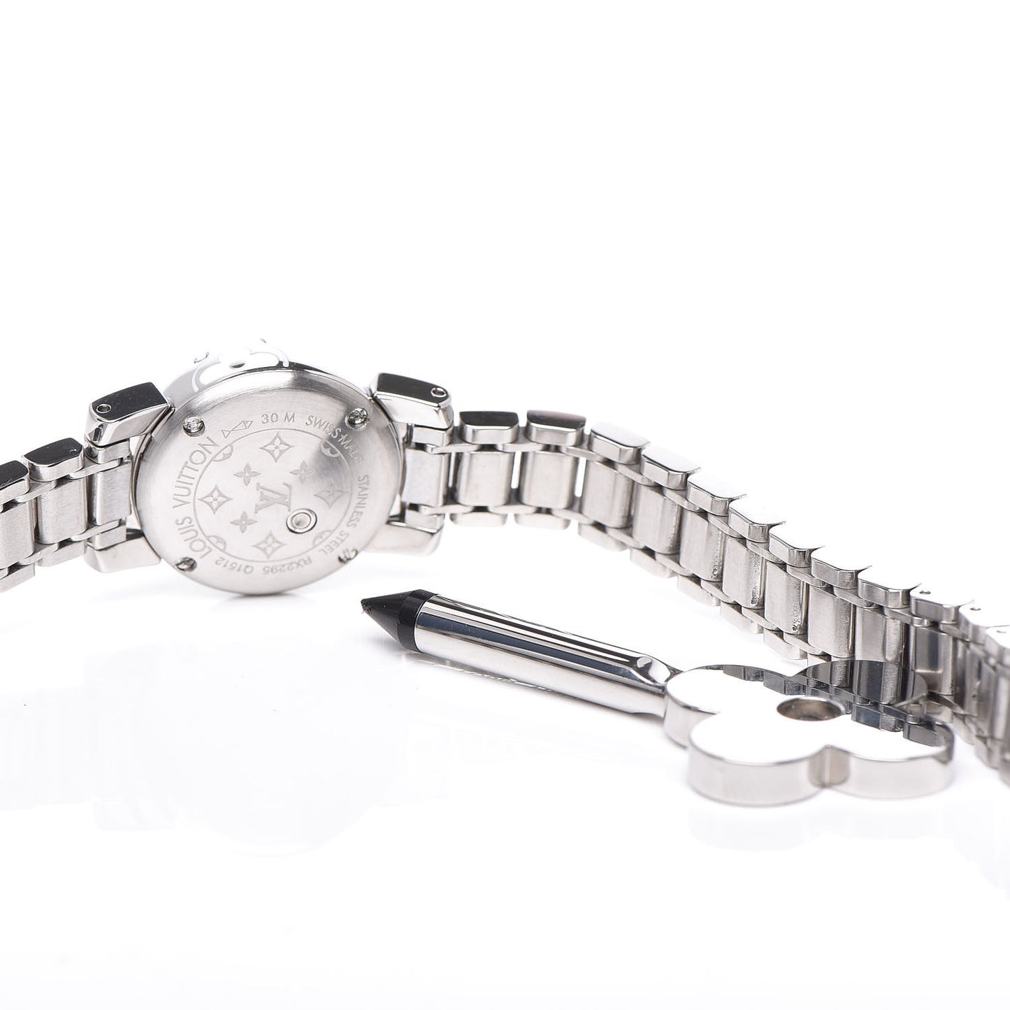Stainless Steel Mother of Pearl 18mm Tambour Bijou Quartz Watch