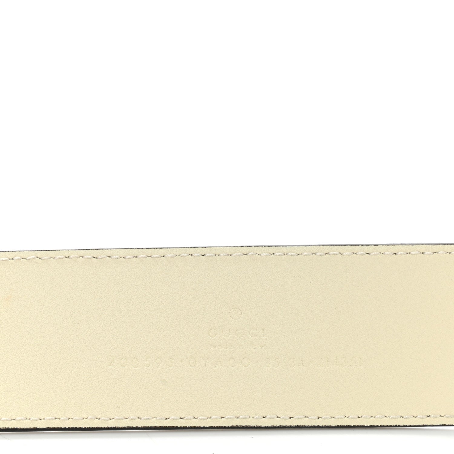 Gucci Plutone Calfskin Double G 40mm Belt 85 34 Mystic White 3 of 5