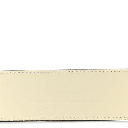 Gucci Plutone Calfskin Double G 40mm Belt 85 34 Mystic White 3 of 5