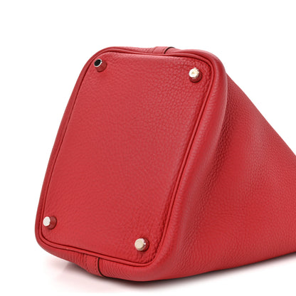 Hermes Taurillon Clemence Picotin Lock 18 PM Rouge Garance 10 of 10