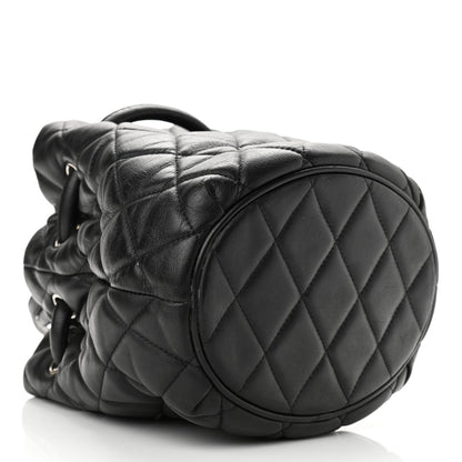 Balenciaga Nappa Calfskin Quilted Touch B Bucket Bag Black 4 of 10