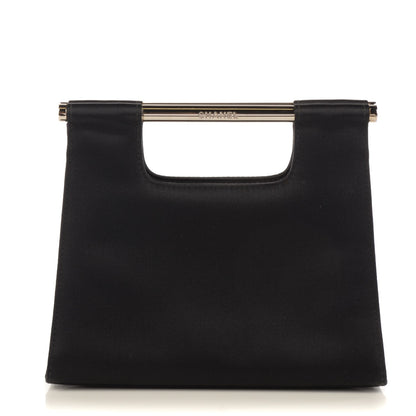 Chanel Satin Bar Handle Clutch Black 1 of 6