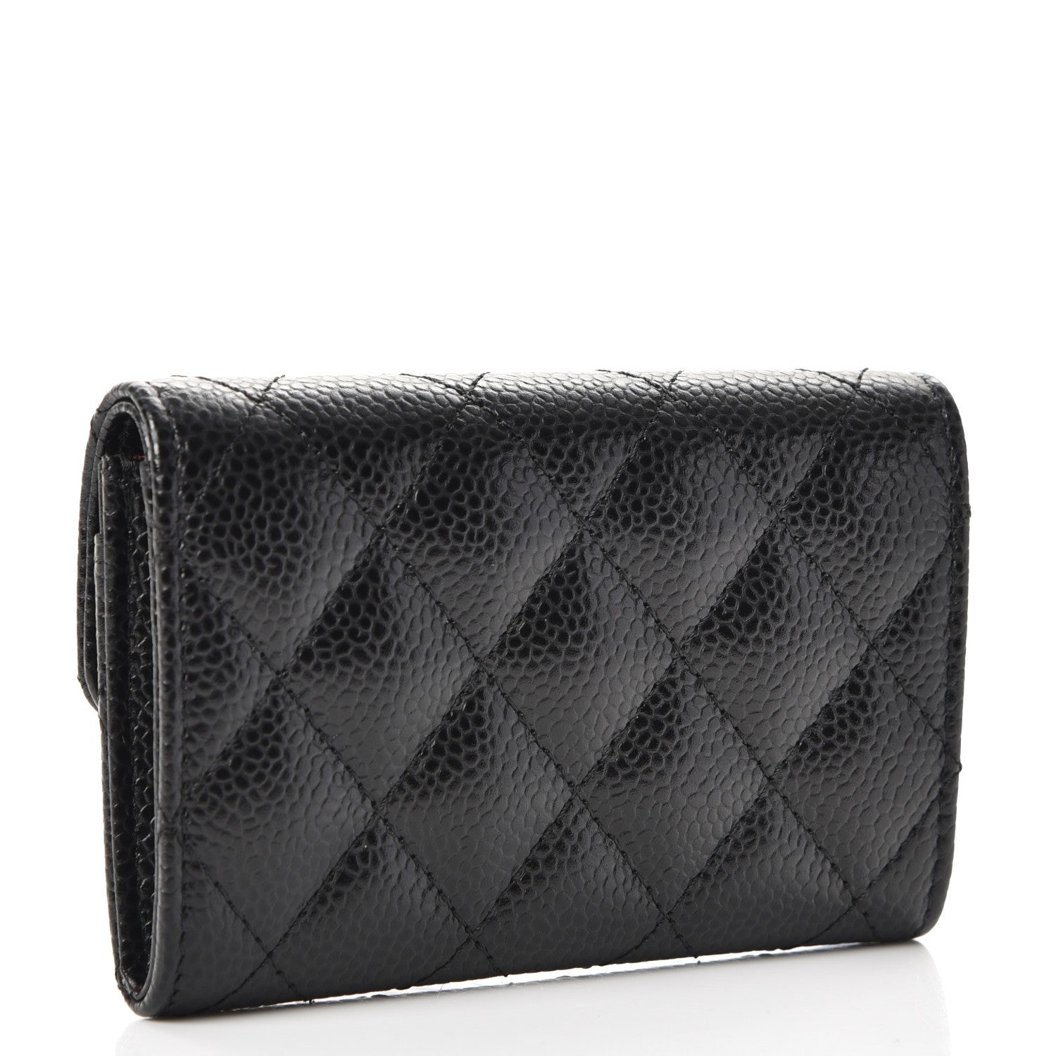 Chanel Caviar Quilted Flap Card Holder Black 3 of 9