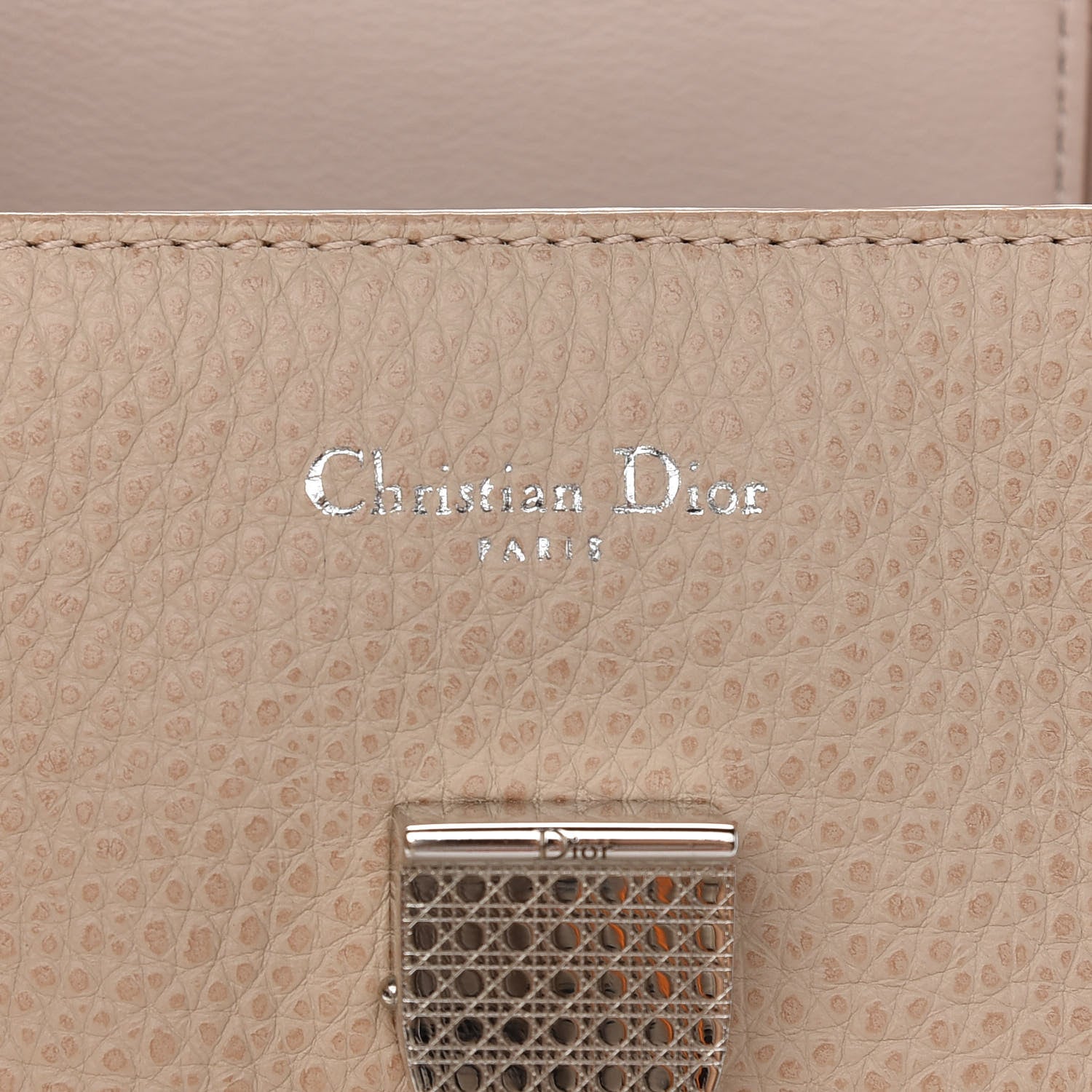 Christian Dior Grained Calfskin Medium Diorever Flap Tapioca 5 of 9