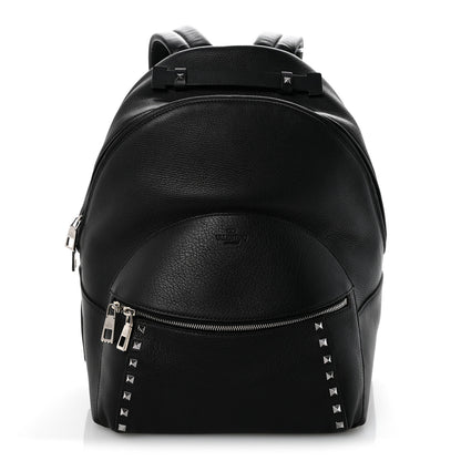Valentino Garavani Grained Calfskin Rockstud Backpack Black 1 of 12