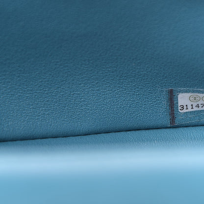 Chanel Lambskin Quilted Mini Rectangular Flap Green Blue 9 of 10