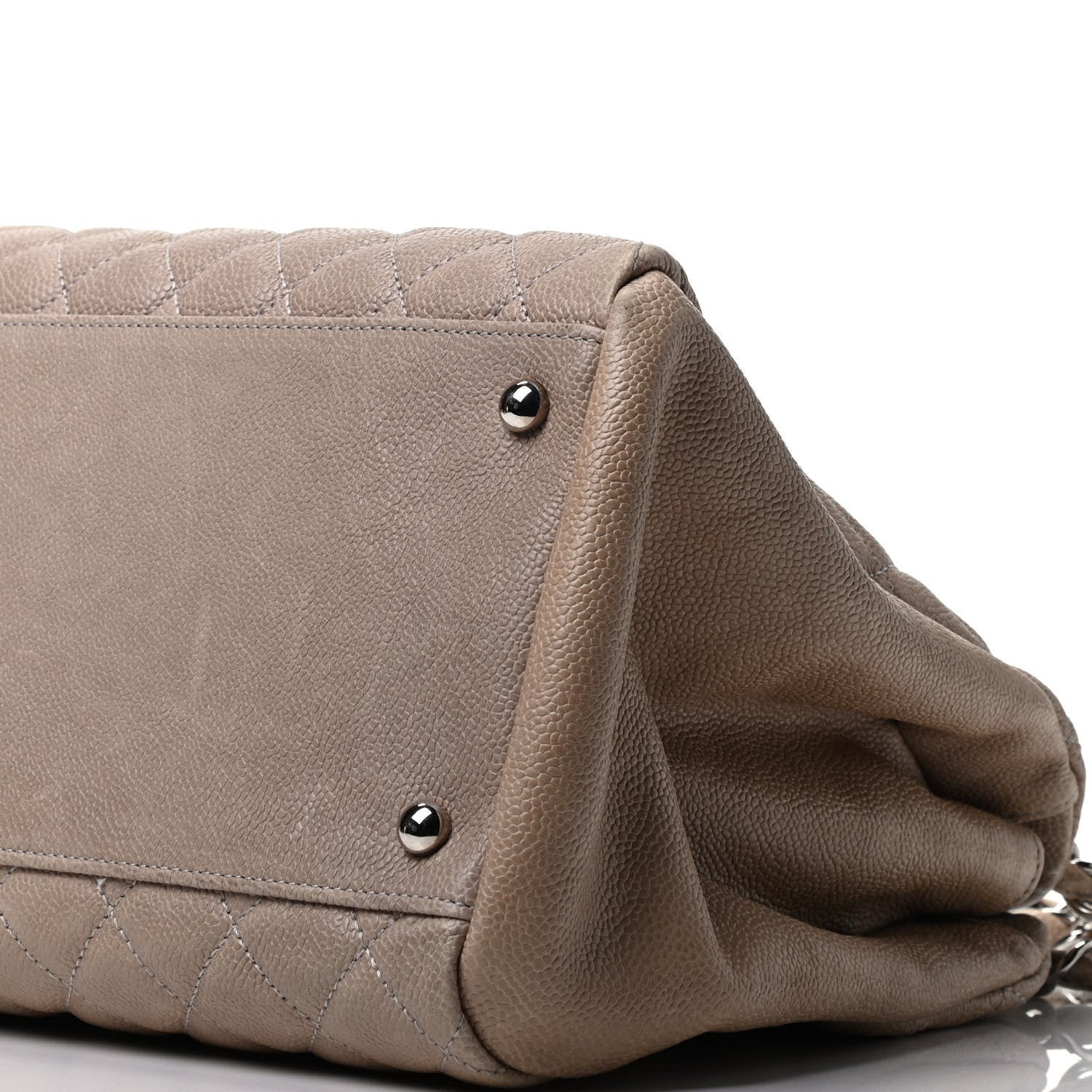 Chanel Caviar Quilted Large Just Mademoiselle Bowling Bag Grey 7 of 8