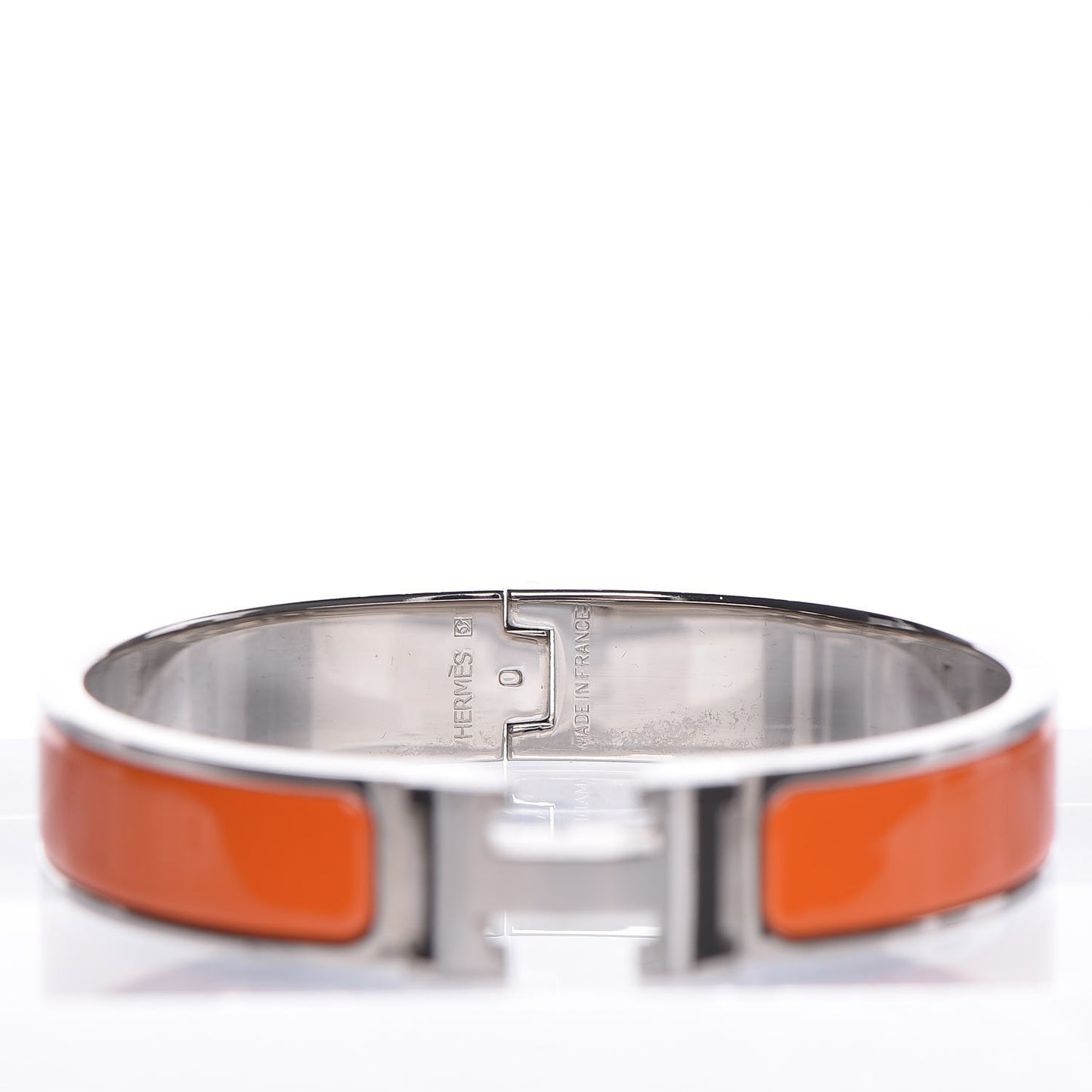 Enamel Narrow Clic Clac H Bracelet PM Orange