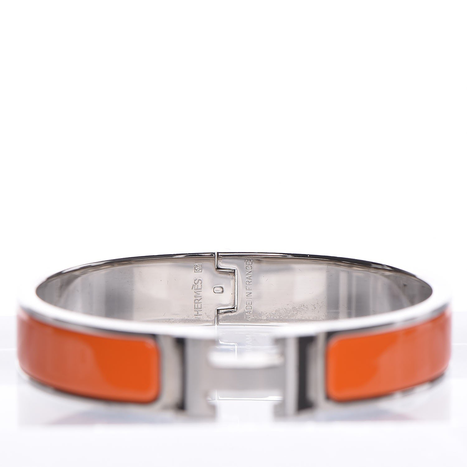Hermes Enamel Narrow Clic Clac H Bracelet PM Orange 3 of 4