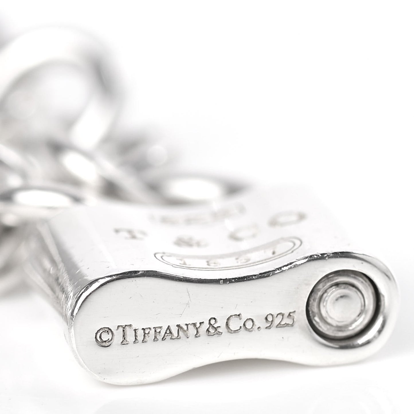 Sterling Silver 1837 Lock Charm Bracelet
