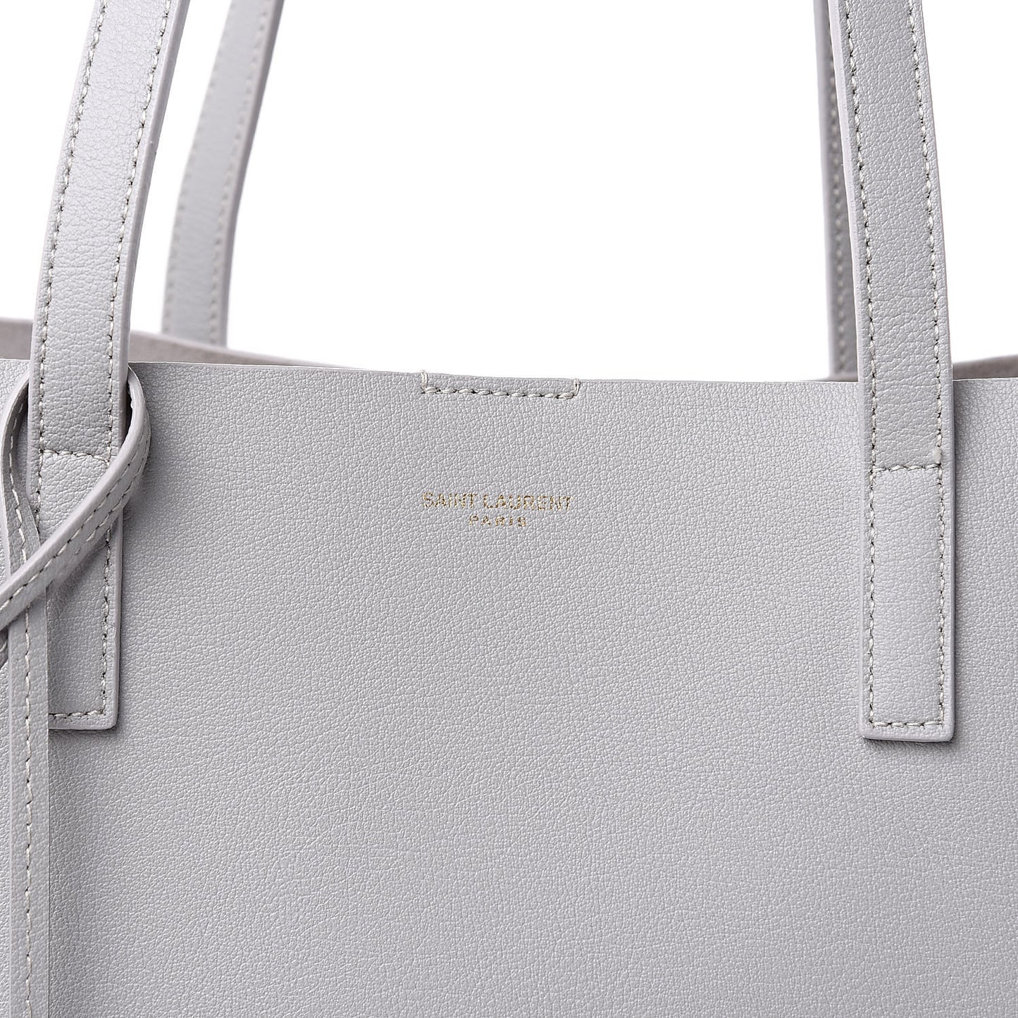 Calfskin Large Shopping Tote Light Gray