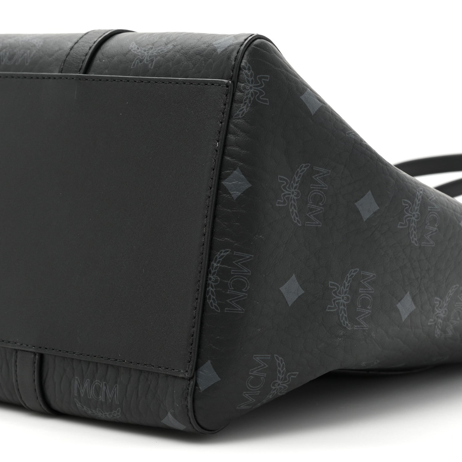MCM Visetos Toni Shopper Tote Black 8 of 10