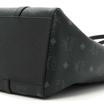 MCM Visetos Toni Shopper Tote Black 8 of 10