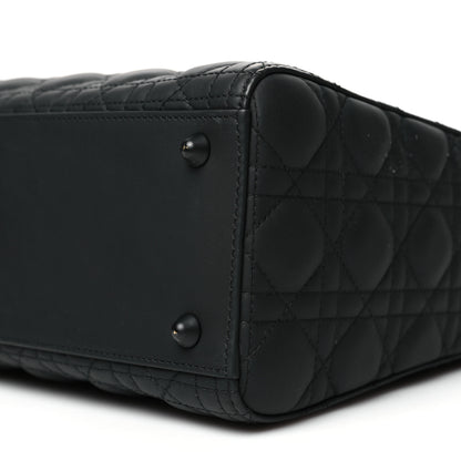 Christian Dior Ultra Matte Calfskin Cannage Large Lady Dior Black 10 of 10