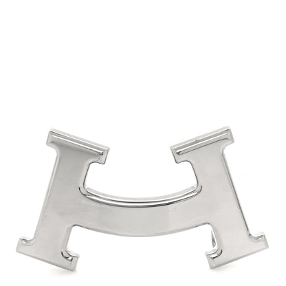 Hermes Palladium Smile 32mm H Belt Buckle Silver 1 of 4