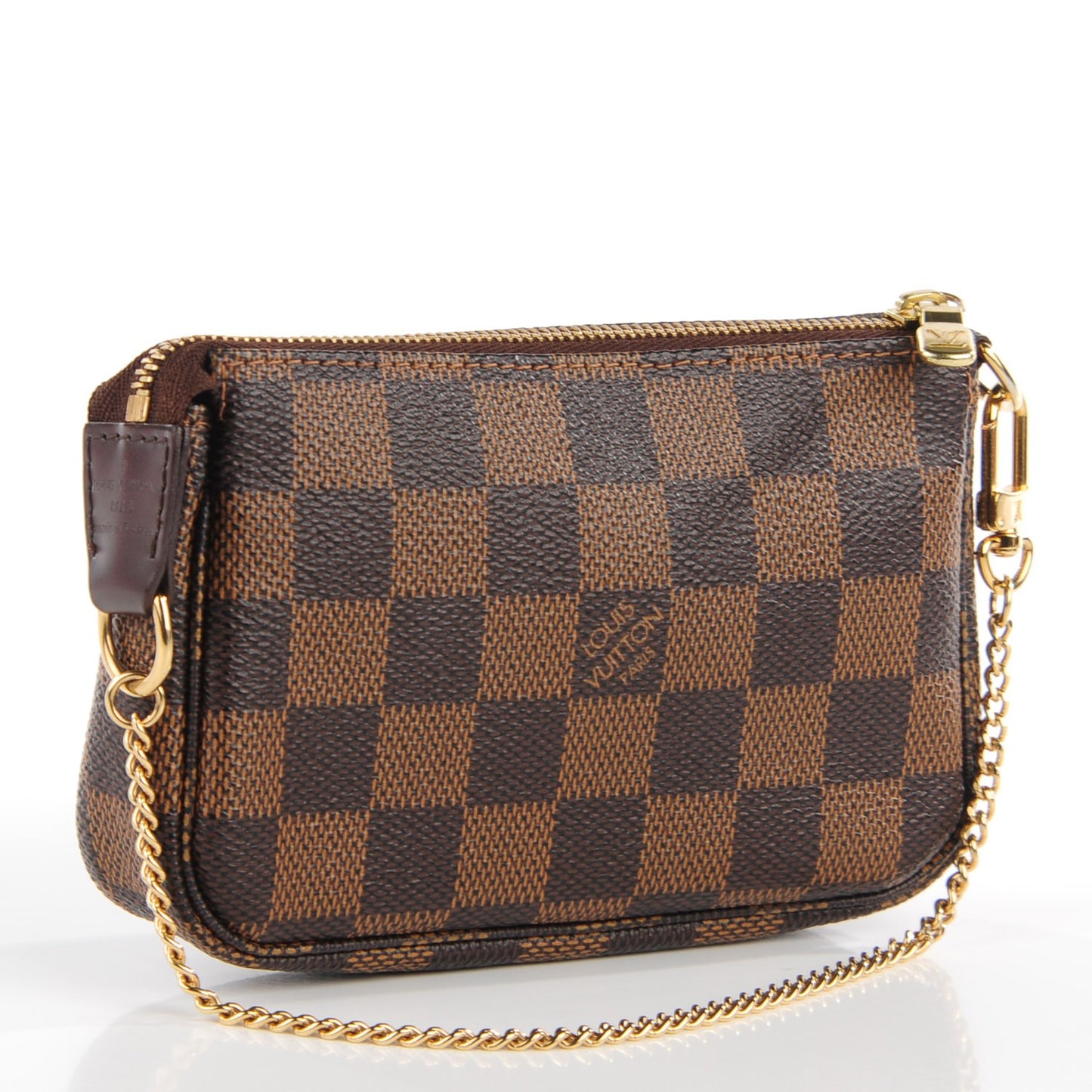 Damier Ebene Complice Trunks and Bags Mini Pochette Accessories Red