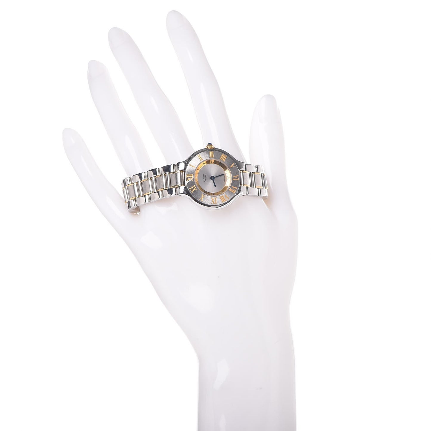 Stainless Steel 18K Yellow Gold 28mm Must De 21 Quartz Watch