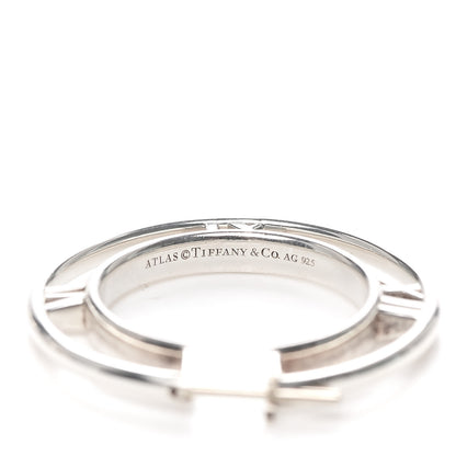 Tiffany Sterling Silver Atlas Cutout Hoop Earrings 4 of 4