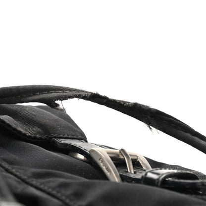 Prada Nylon Vela Double Buckle Backpack Black 9 of 11