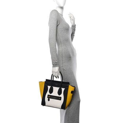 Celine Baby Grained Calfskin Nubuck Micro Tri-Color Luggage Desert 2 of 13