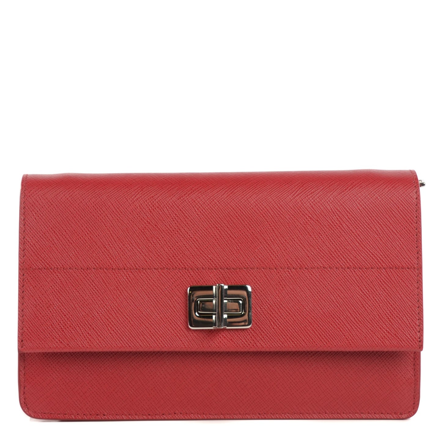 Saffiano Lux Flap Crossbody Fuoco