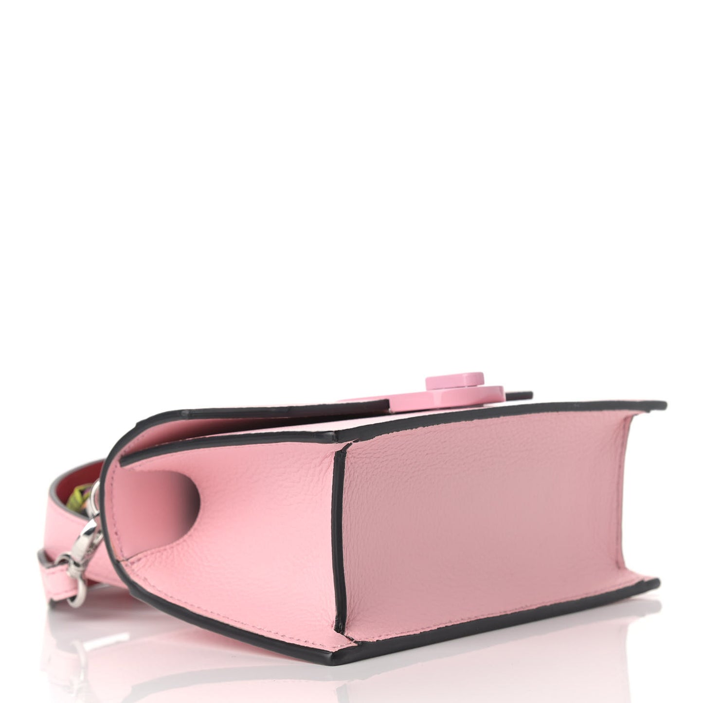 Grained Calfskin Mini Elisa Top Handle Bag Pink