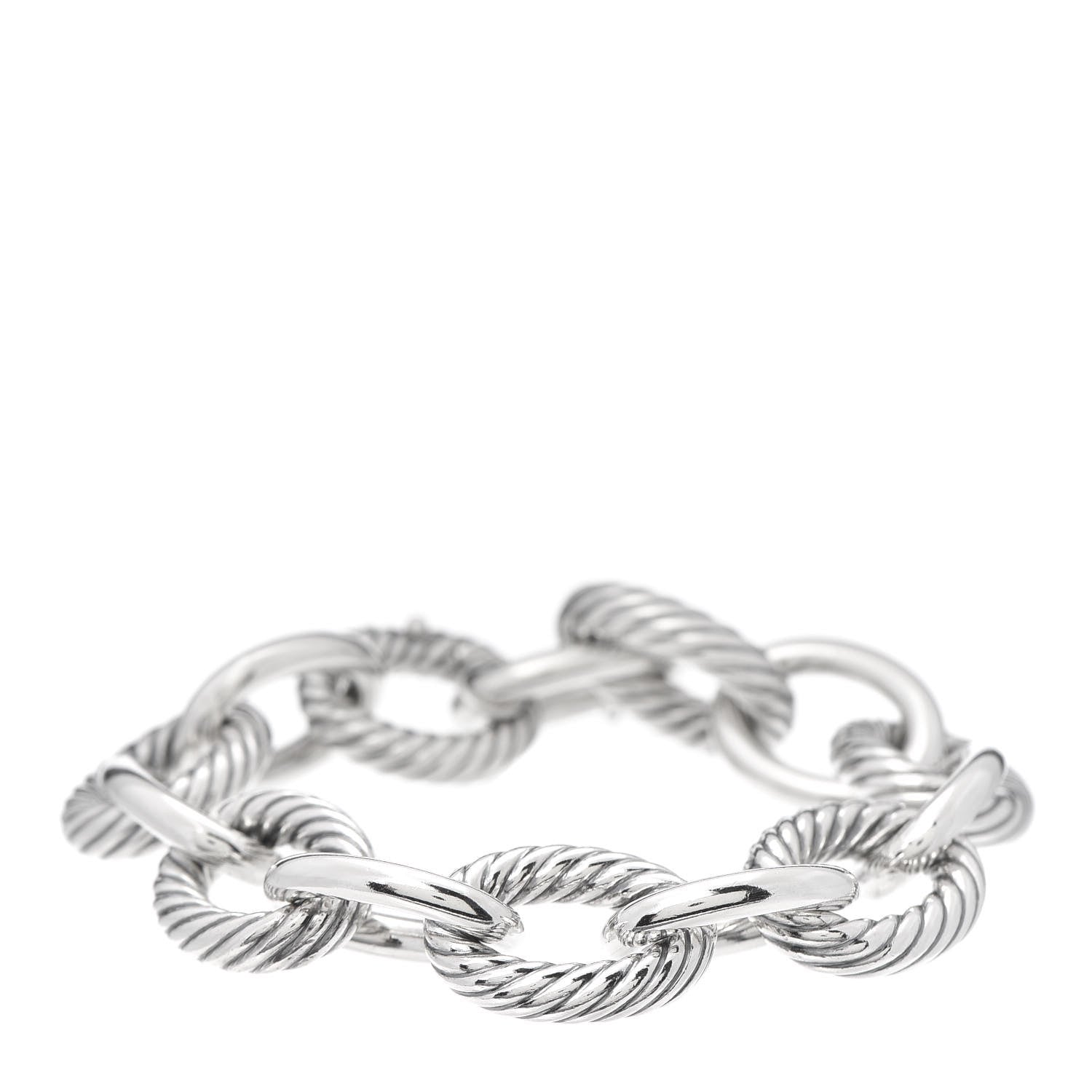 David Yurman Sterling Silver 12mm Large Oval Link Bracelet 1 of 5