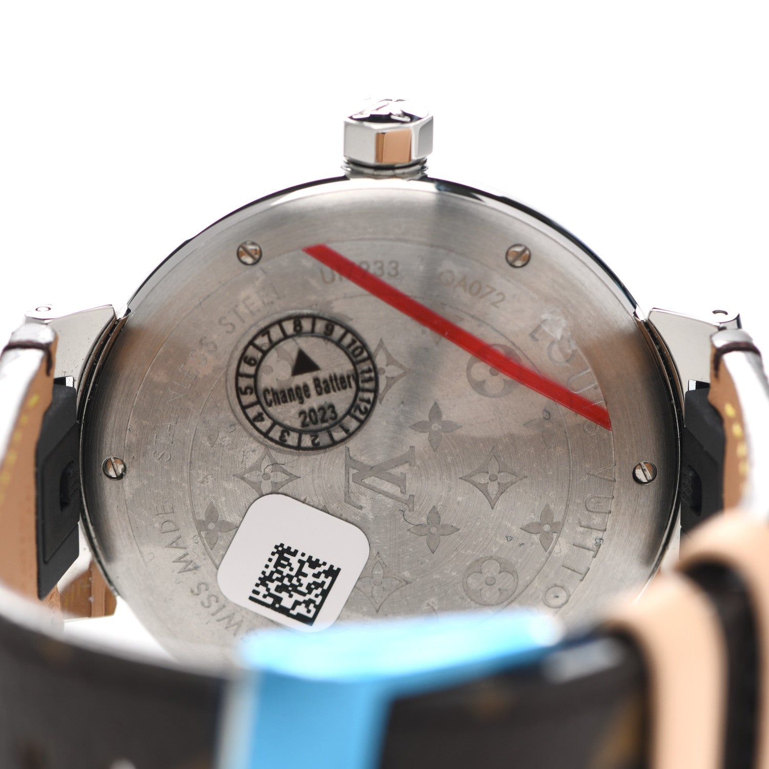 Louis Vuitton Stainless Steel Monogram 39mm Tambour Monogram Quartz Watch 4 of 5