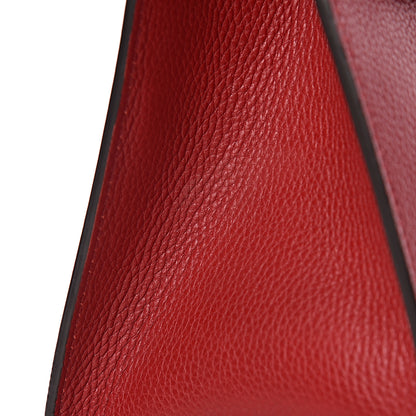 Gucci Calfskin Feline Medium GG Marmont Top Handle Bag Vulcanic Red 16 of 16