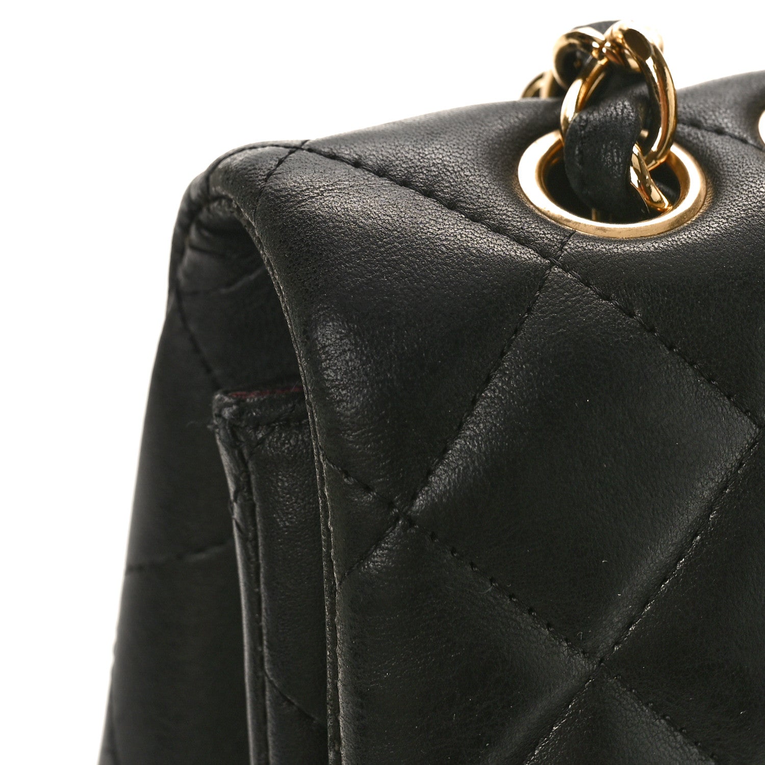 Chanel Lambskin Quilted Jumbo Single Flap Black 11 of 17