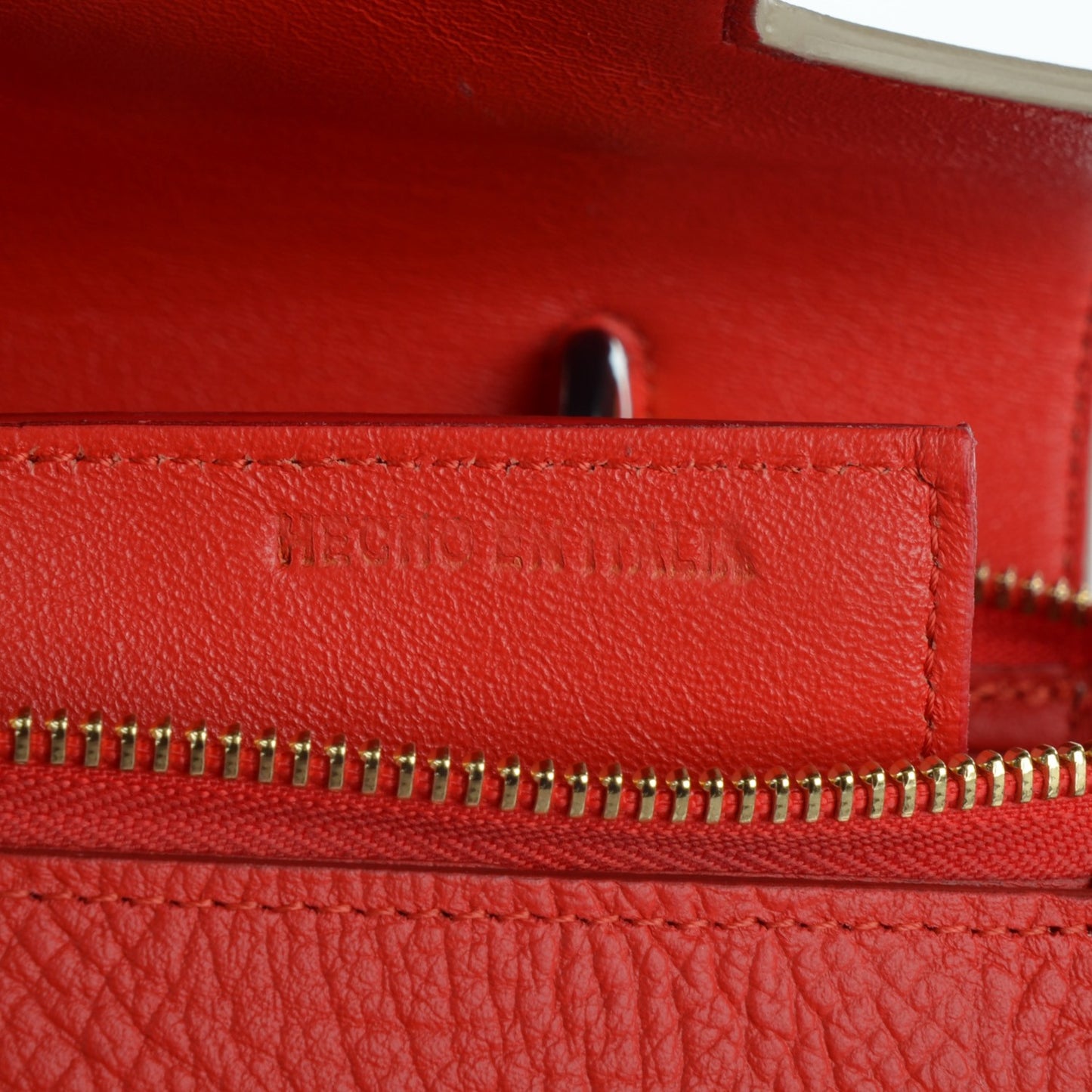 Grained Calfskin Small Belt Bag Vermillion