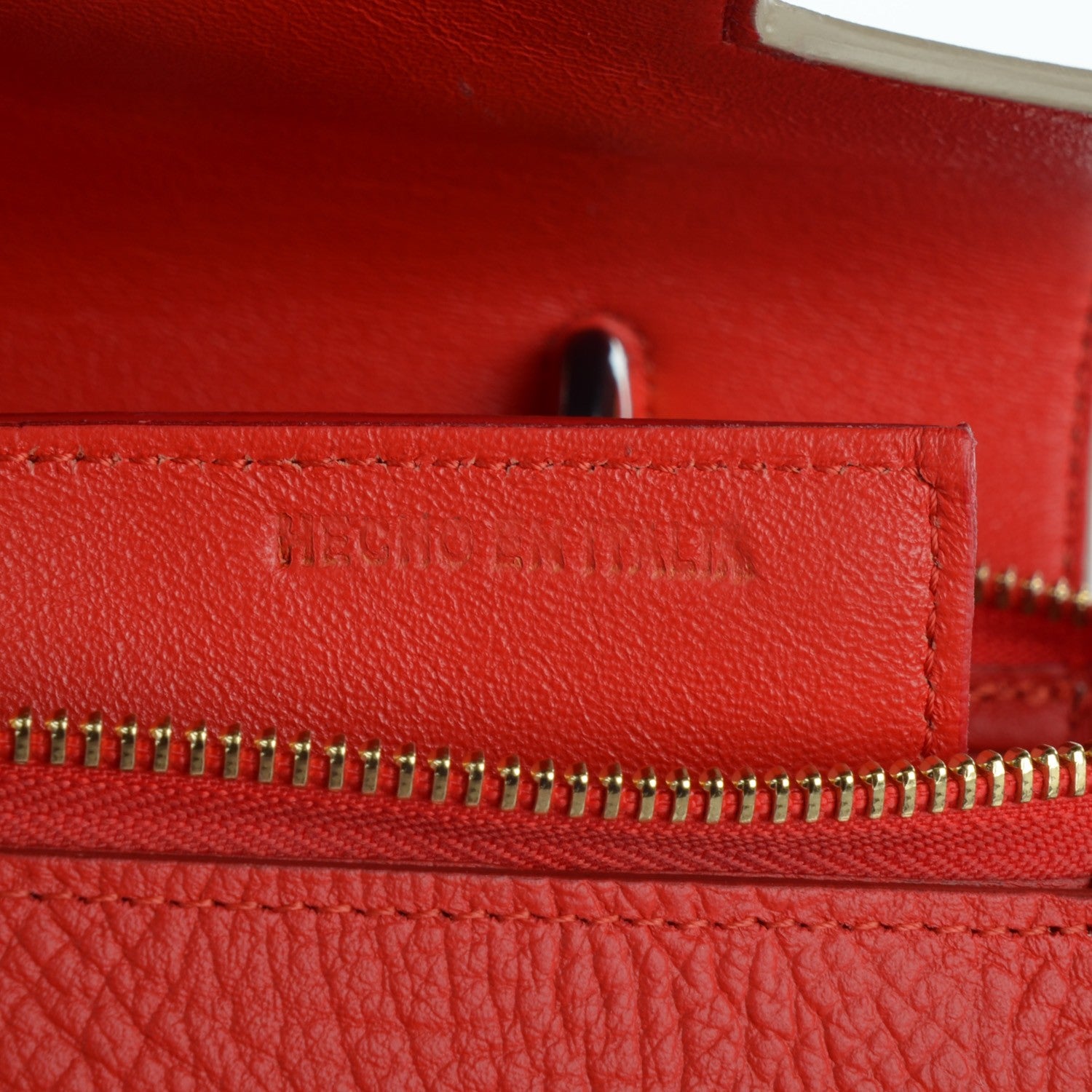 Celine Grained Calfskin Small Belt Bag Vermillion 7 of 9