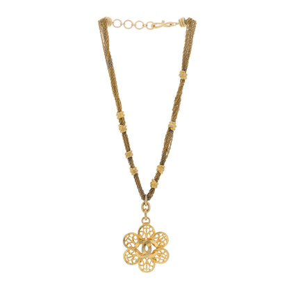Chanel CC Flower Necklace Gold 2 of 4