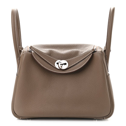 Hermes Taurillon Clemence Lindy 26 Etoupe 2 of 18