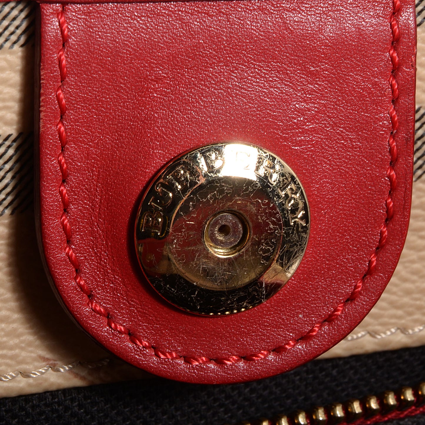 Haymarket Check Small Canterbury Tote Coral Red
