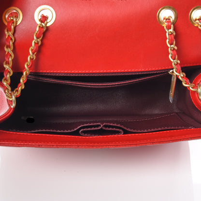 Chanel Caviar Quilted Small CC Filigree Flap Red 7 of 13