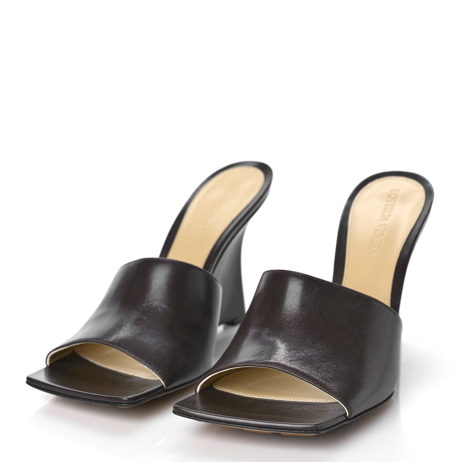 Bottega Veneta Lambskin Stretch Wedge 90mm Sandals 38 Fondant 3 of 10