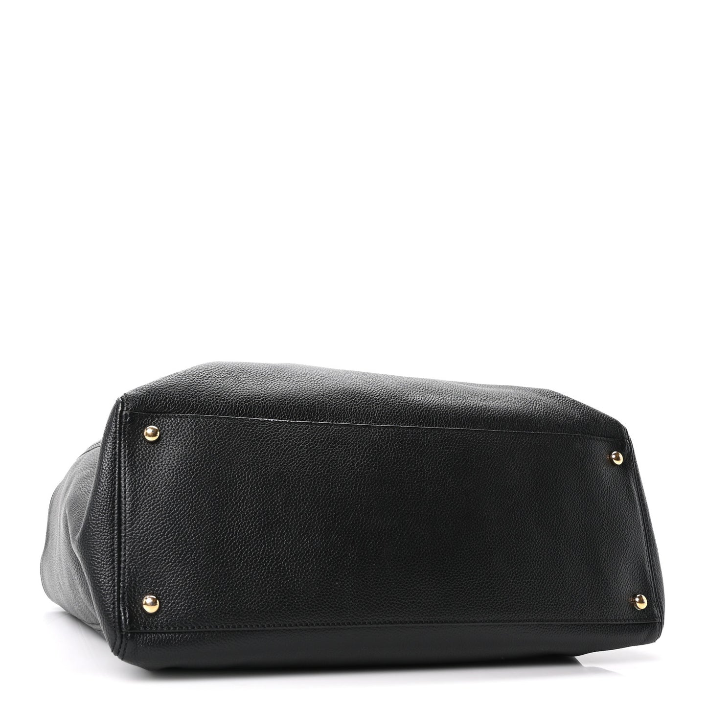 Calfskin Cerf Executive Shopper Tote Black