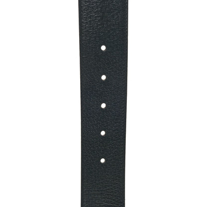 Gucci Textured Dollar Calfskin Nickel Double G 40mm Belt 85 34 Black 5 of 6