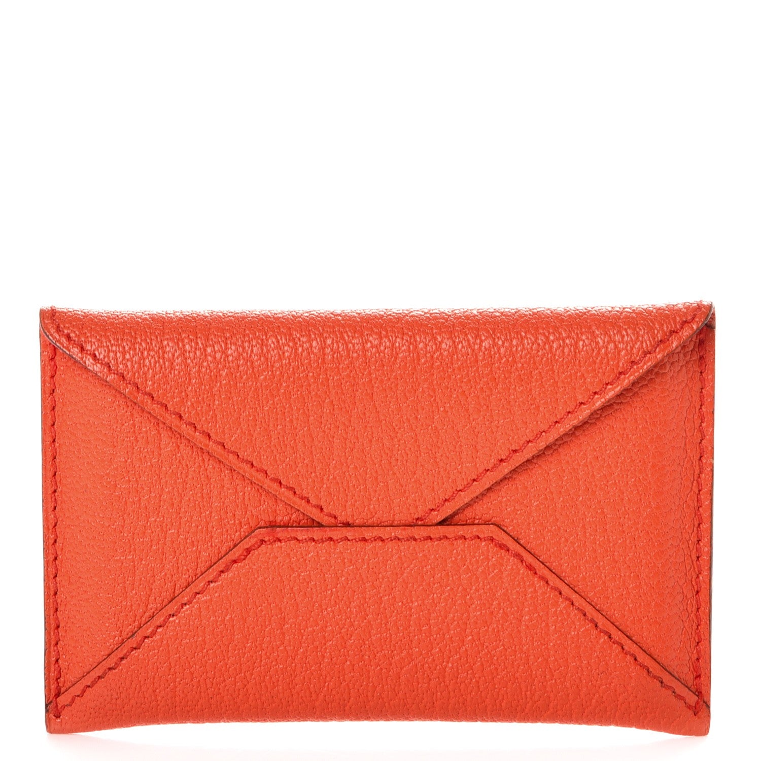 Hermes Chevre Mysore Small Envelope Clutch Poppy 1 of 8
