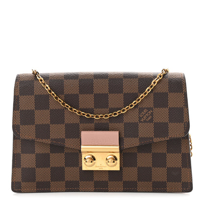 Louis Vuitton Damier Ebene Croisette Chain Wallet Magnolia 1 of 10