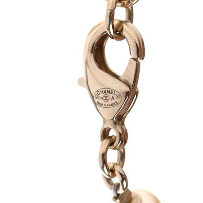 Chanel Pearl Crystal CC Dangle Short Necklace Gold 5 of 6