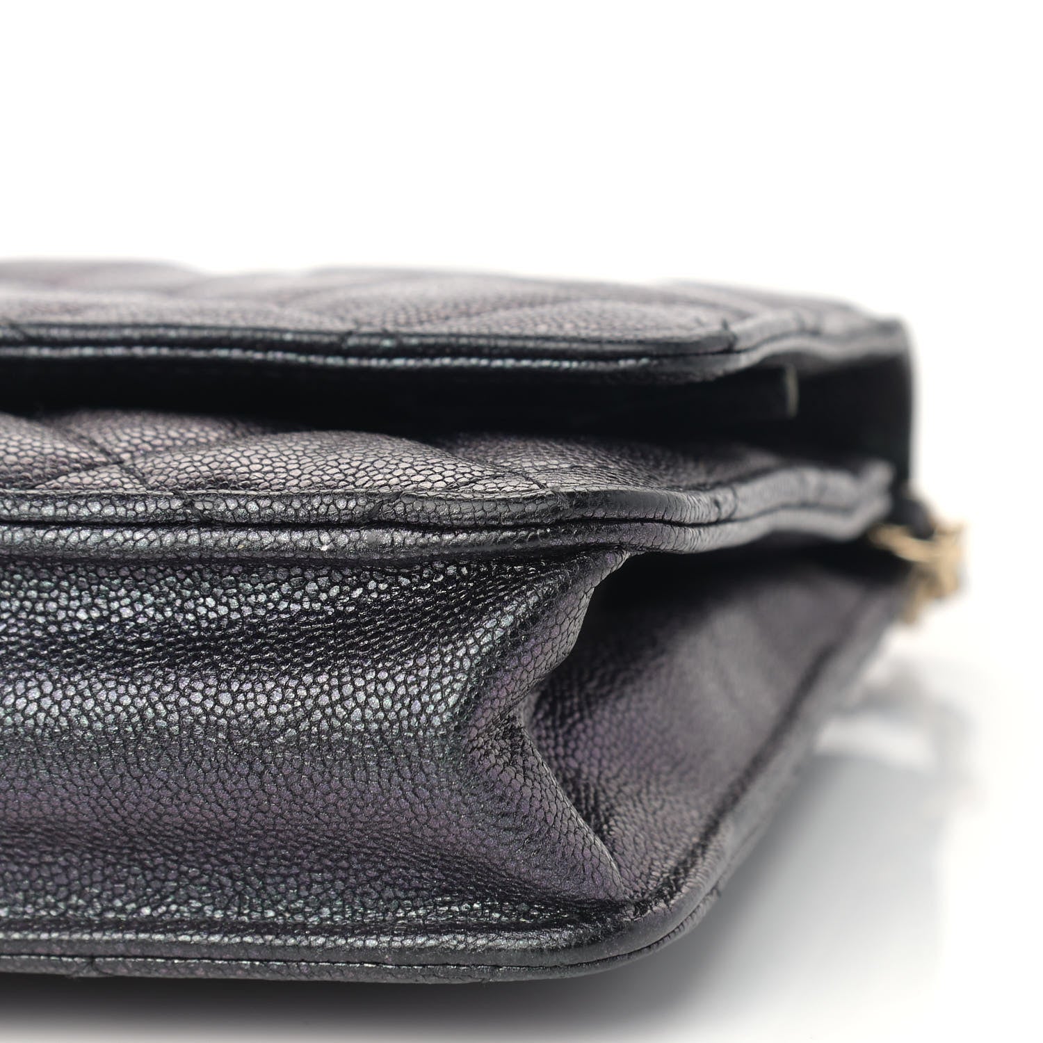 Chanel Iridescent Caviar Quilted Wallet On Chain WOC Black 10 of 10