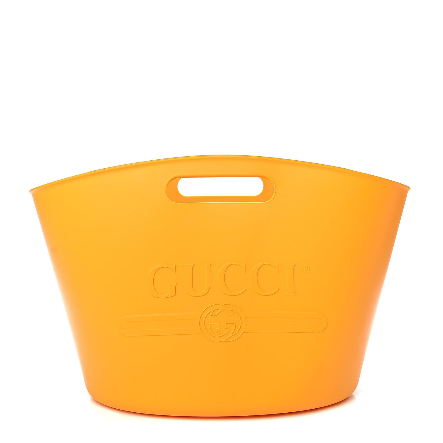 Rubber Oversized Logo Tote Marigold