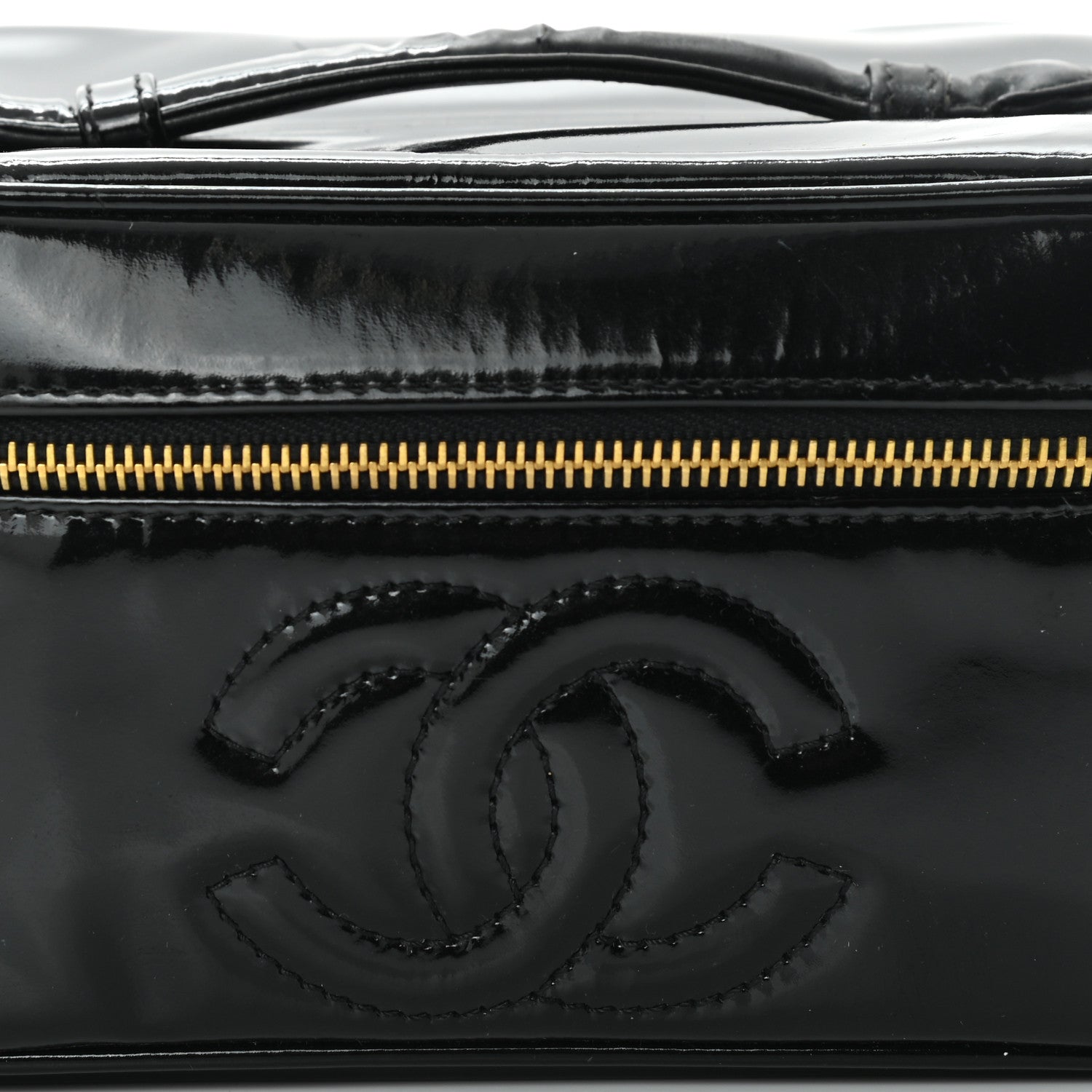 Chanel Patent Vanity Cosmetic Case Black 9 of 15