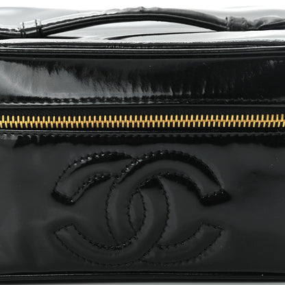 Chanel Patent Vanity Cosmetic Case Black 9 of 15