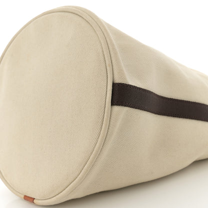 Hermes Natural Barenia Toile Sac De Pansage Grooming Bag 10 of 11