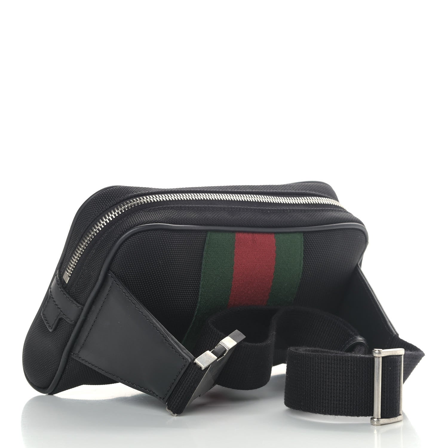 Gucci Canvas Web Slim Belt Bag Black 3 of 9
